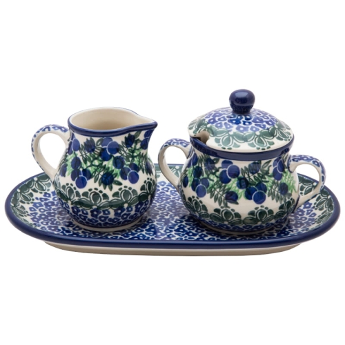 Sugar bowl 200 ml and Milk jug 200 ml SET with a tray 422-1413.jpg
