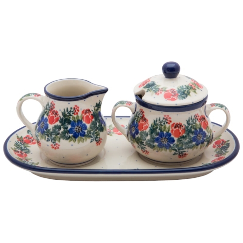 Sugar bowl 200 ml and Milk jug 200 ml SET with a tray 422-1535.jpg