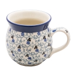 KUBEK czeski baryłka ceramiczny Bolesławiec ręcznie zdobiony 220 ml